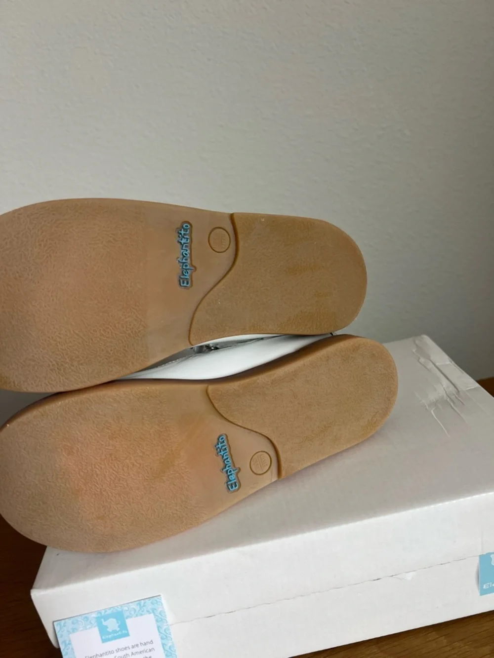 Elephantito Leather Mary Jane Girls Shoes White Size 13